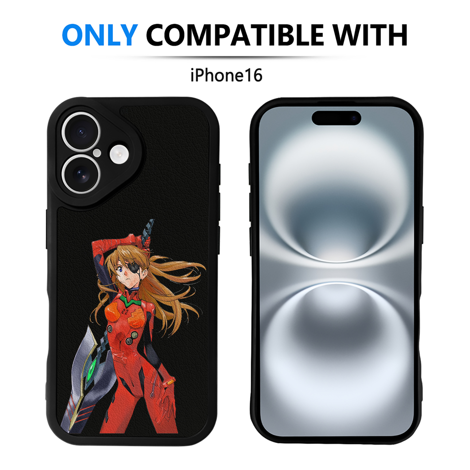 （画像用） EVA 新世紀エヴァンゲリオン 【iPhone 16シリーズ対応】シリコンスマホケース（レザー調） 材質：シリコン